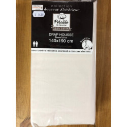 Drap Housse 140 x 190 blanc...