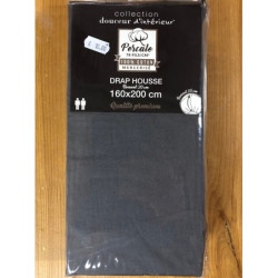 Drap Housse 160 x 200 gris...