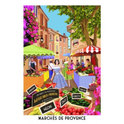 Torchon Marchés de Provence